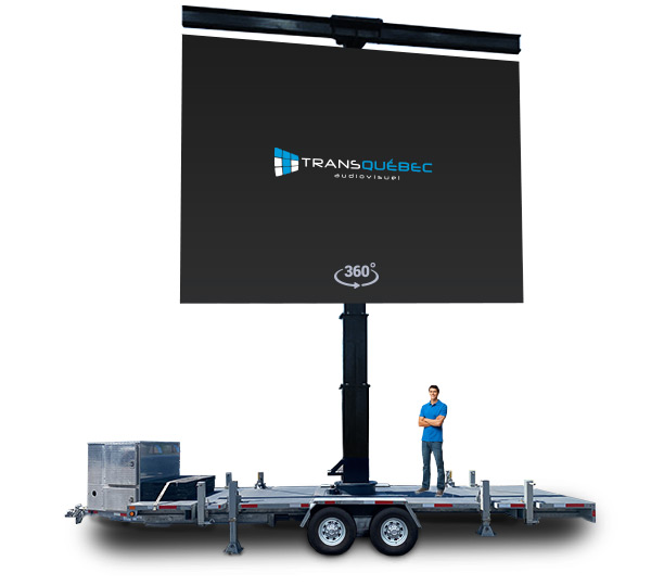 Giant LED Screen Trailer T-Bar landscape